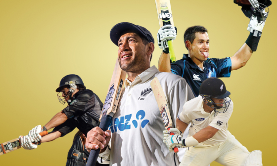 Photo collage of Ross Taylor throughout his career